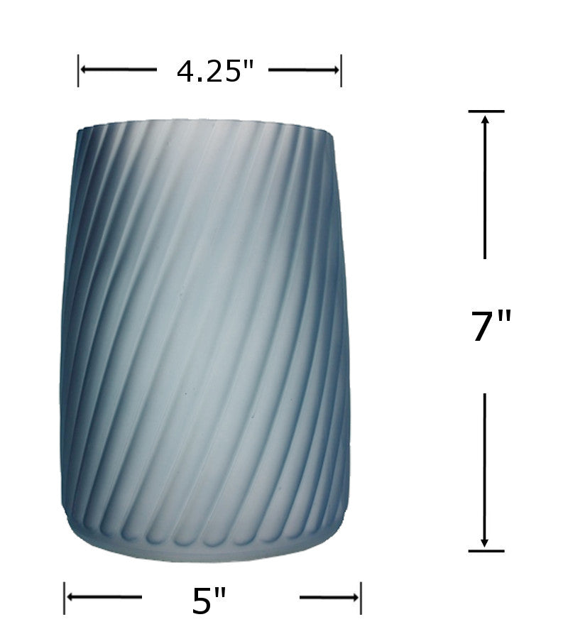 GV5451 - Glass Vase-Matt Blue 4.25 x 7 inch