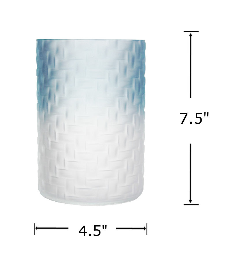 GV5459 - Glass Vase-Matt Blue  4.5 x 7.5 inch