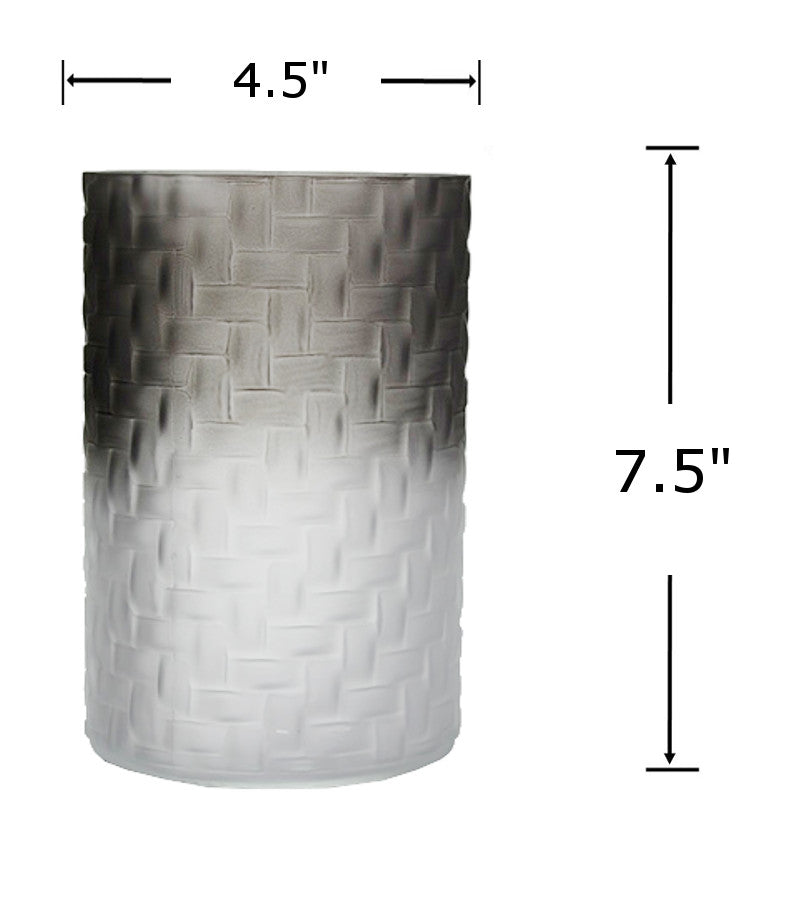 GV5460 - Glass Vase-Matte Grey  4.5 x 7.5 inch
