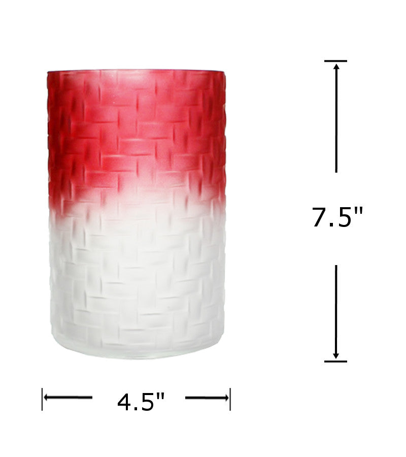 GV5461 - Glass Vase-Matt Red 4.5 x 7.5 inch