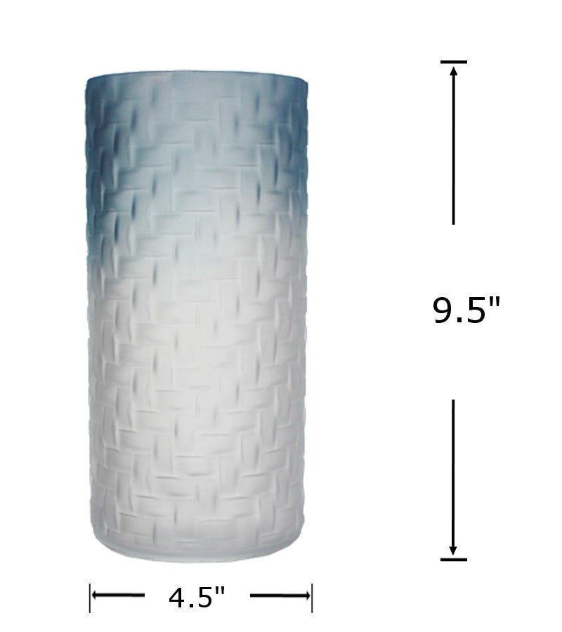 GV5463 - Glass Vase-Matt Blue  4.5 x 9.5 inch