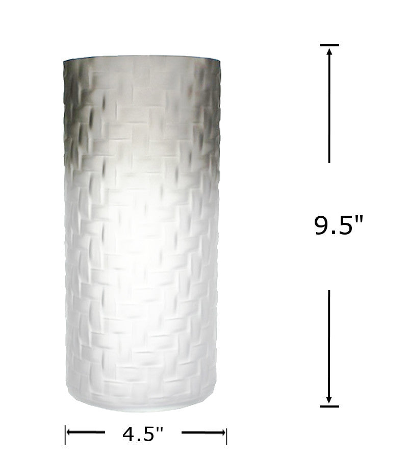 GV5464 - Glass Vase-Matt Grey 4.5 x 9.5 inch
