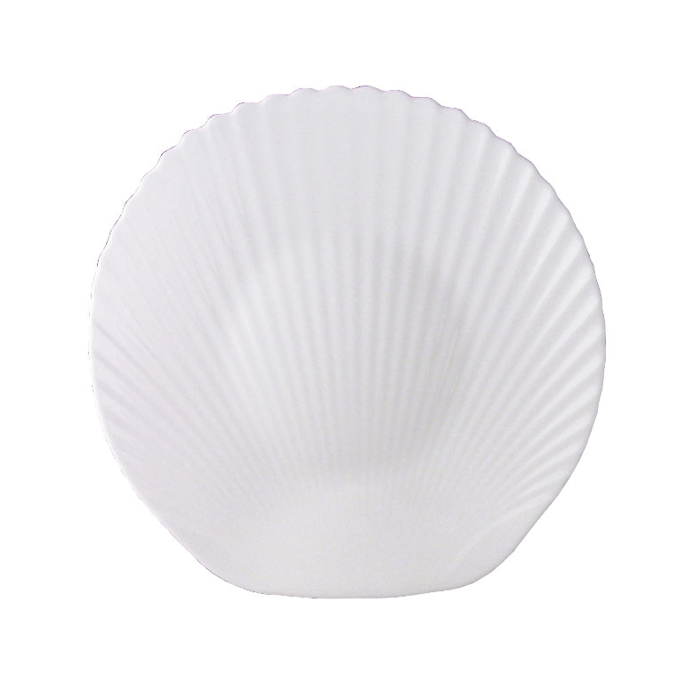 OP5138 - Opal Glass Plate-Sea Shell 12 in