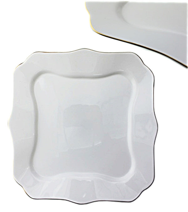 OP5413 - OPal Glass Plate-White Gold 10.5 in