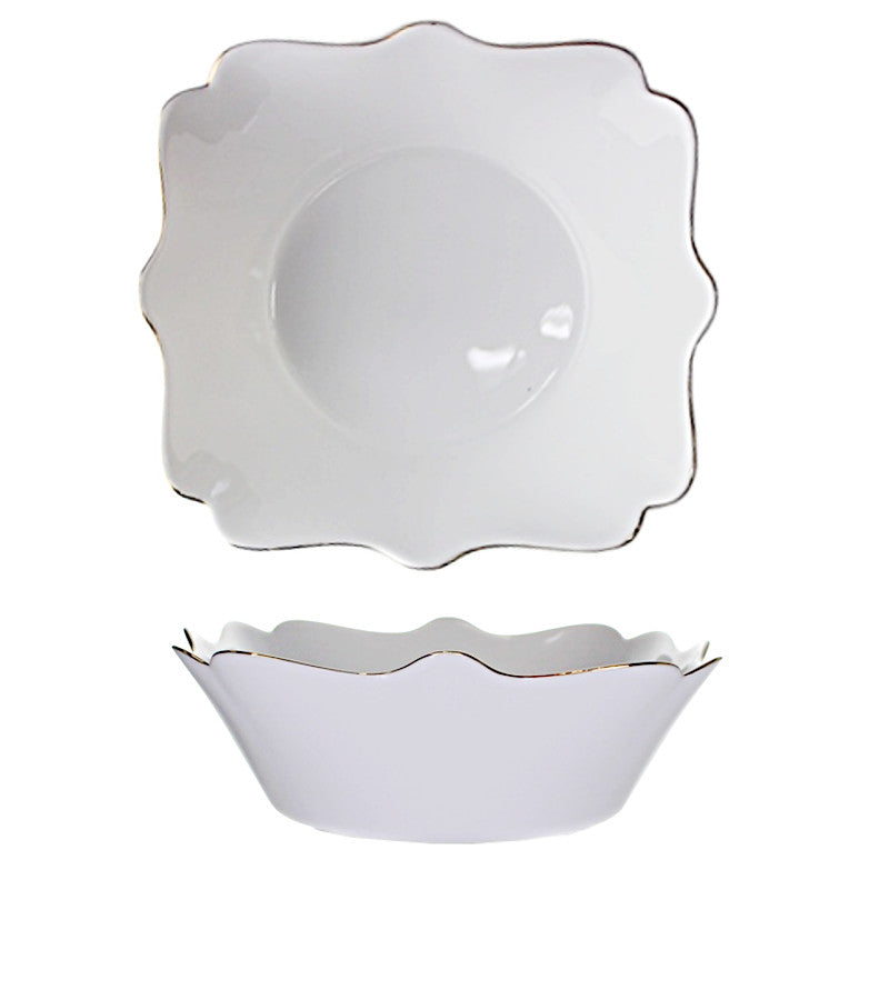 OP5417 - Opal Glass Bowl-White Gold 9 in