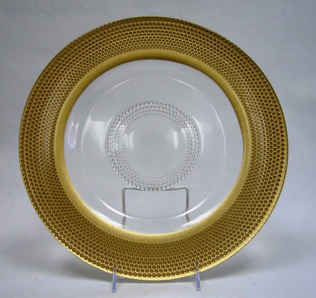TLC225 - Glass Charger Plate w-Gold Rim