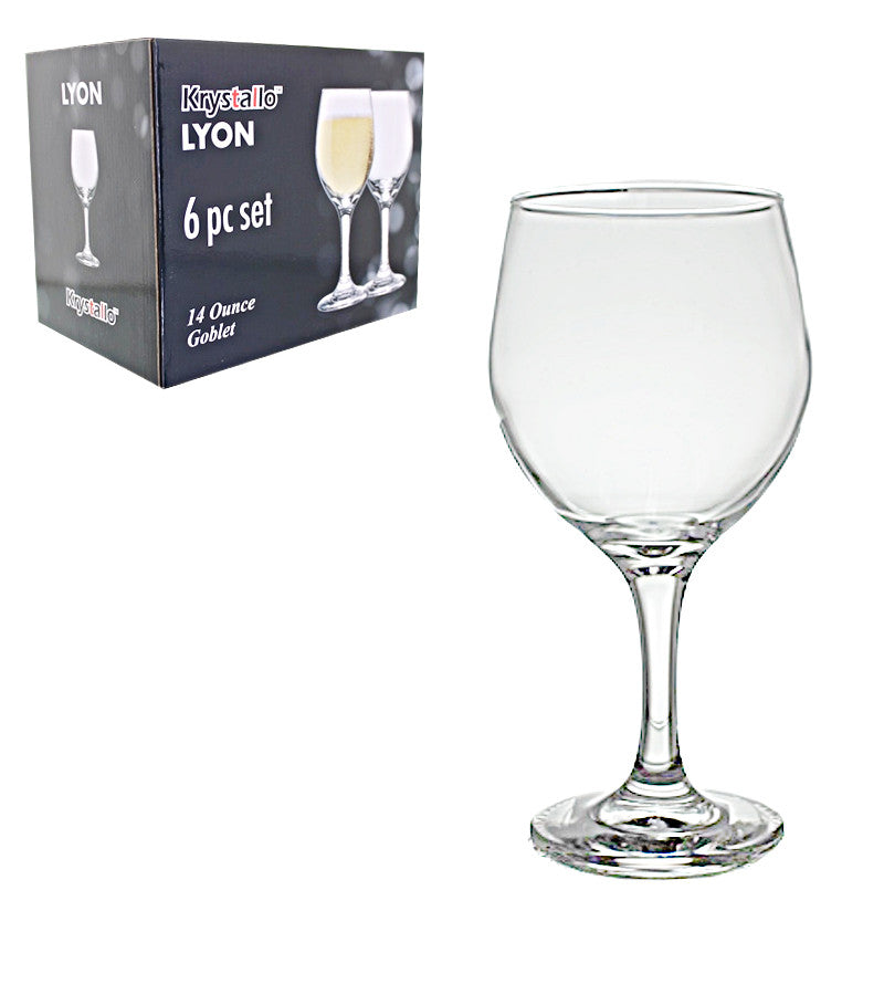 WG3011-6 - Wine Glass 14 oz-6 Pc Set