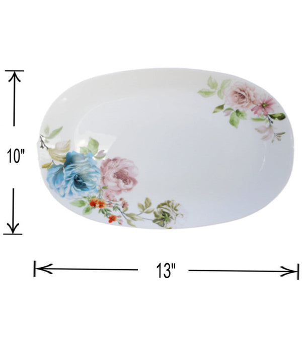 OP8411 - Opal Glass Platter Decor  - 13in
